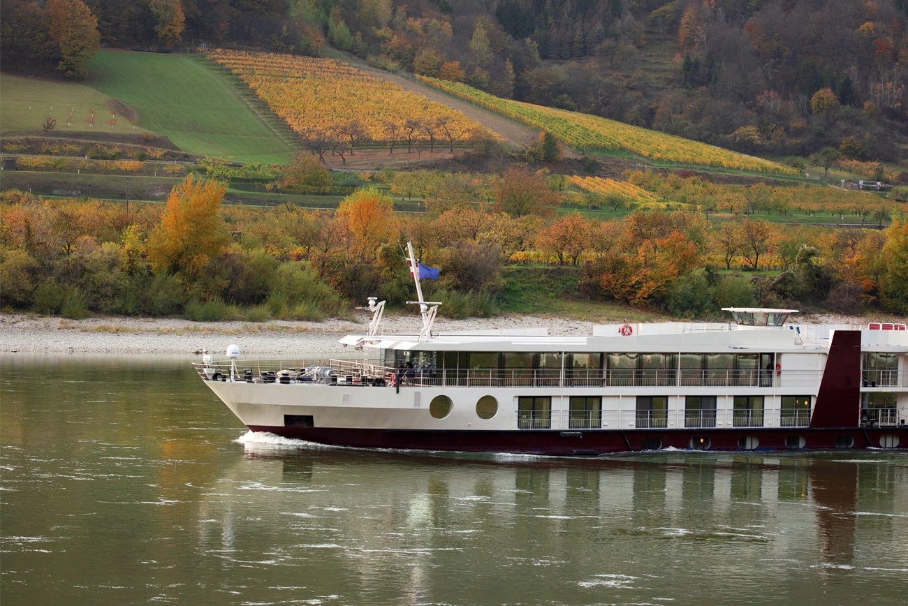 A river cruise ship on the Danube.
